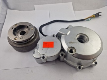 DERBI SENDA 125 Pokrywa lewa + koło magnesowe + stator