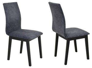 6x SOLIDNE drewniane krzesła tapicerowany szare velvet SALON