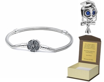 Bransoletka srebrna 21 cm CHARMS + GRATIS B117