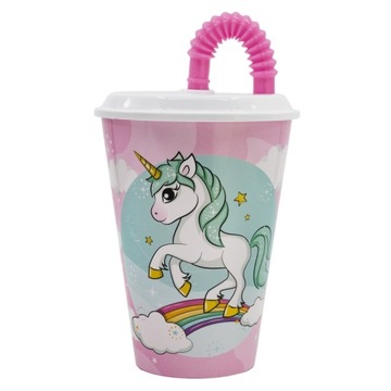 JEDNOROŻEC kubek ze słomką 430ml