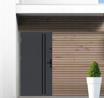 ПОЛЬСКИЕ НАРУЖНЫЕ МЕТАЛЛИЧЕСКИЕ ВХОДНЫЕ ДВЕРИ JOWISZ ALU 2 BLACK STOLDREW