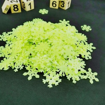 50шт светящийся флуоресцентный снег 5 цветов
