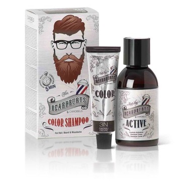 BEARDBURYS szampon koloryzujący 3N Ciemny brąz 30+45 ml