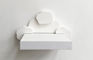 Полка подвесная для детской комнаты Hidden Frame Cloud White 24,5x24,5 см