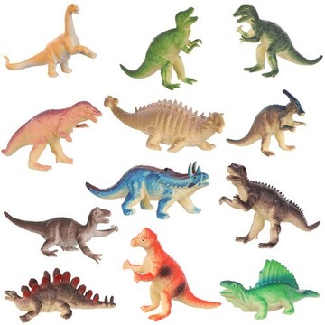 Figurki dinozaurów mega zestaw 12 szt na prezent