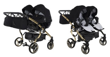 WÓZEK BLIŹNIACZY 2w1 JUNAMA DIAMOND S-LINE DUO