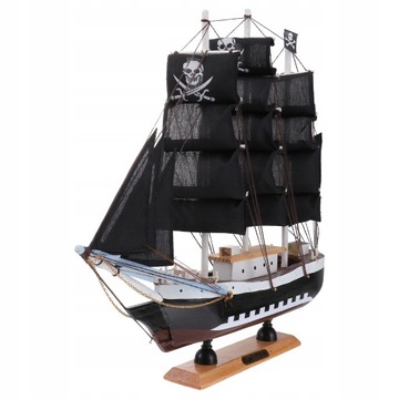 1Pc statek piracki Drewniany żaglowiec Model