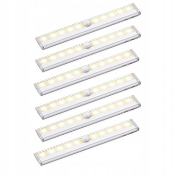 6x SAMOPRZYLEPNA LAMPKA LED CZUJNIK RUCHU BATERIE