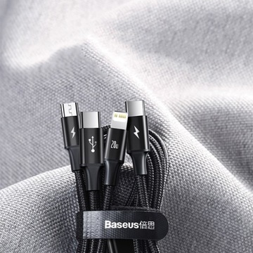КАБЕЛЬ BASEUS 3 в 1 USB-C MICRO USB LIGHTNING PD ПИТАНИЕ 20 Вт