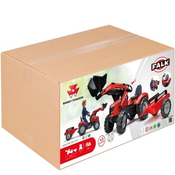FALK Massey Ferguson Красный педальный трактор
