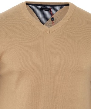 ЭЛЕГАНТНЫЙ СВИТЕР, ВЫСОКОКАЧЕСТВЕННЫЙ 100% ХЛОПОК С КАРАМЕЛЬНЫМ ОТДЕЛЕНИЕМ VENUE VIADI POLO XL