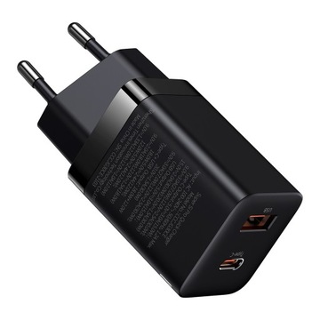БЫСТРОЕ СЕТЕВОЕ ЗАРЯДНОЕ УСТРОЙСТВО BASEUS ДЛЯ ТЕЛЕФОНА 2X USB USB-C 30 Вт PD QC 3.0 AFC