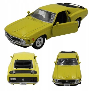 SAMOCHÓD METALOWY RESORAK WELLY 1970 Ford Mustang Boss 302 OTWIERANE DRZWI