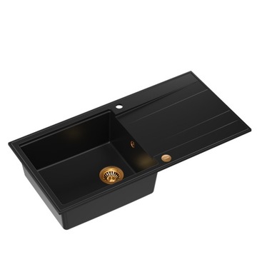 ZLEWOZMYWAK GRANITOWY CZARNY EVAN 146 QUADRON