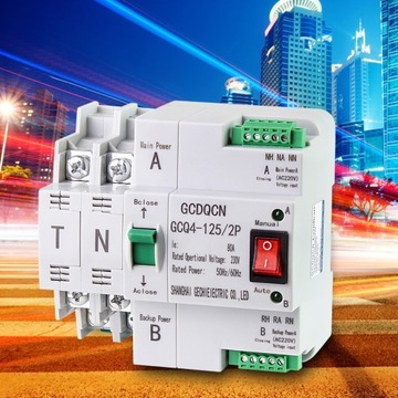 Двойной автоматический выключатель питания 63A 2P