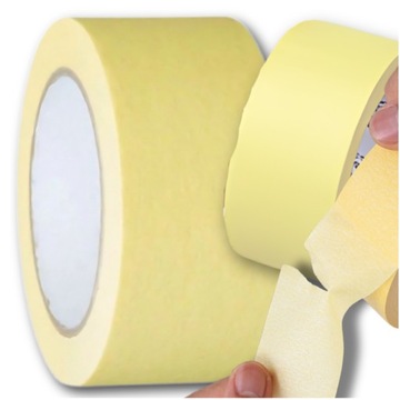 TAŚMA MALARSKA PAPIEROWA Maskująca Ochronna Żółta Mocna 48/50 48mm x 50m