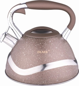 Czajnik z gwizdkiem ZILNER 3L BRĄZOWY ZL-5701