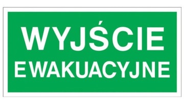 Znak BHP Wyjście Ewakuacyjne Fotoluminescencyjny 200x400 PVC