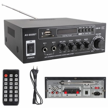 МИНИ-HIFI BLUETOOTH 5.0 СТЕРЕОАУДИОУСИЛИТЕЛЬ СО СВЕТОДИОДНОЙ АНТЕННОЙ