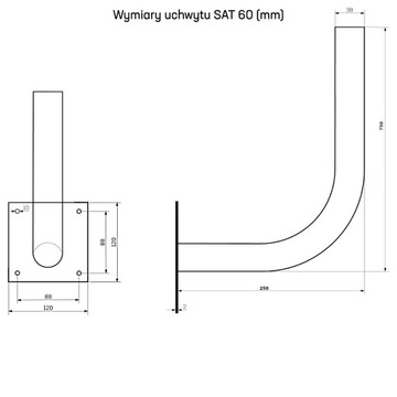 АНТЕННЫЙ ДЕРЖАТЕЛЬ ДЛЯ СЕТОЧНОЙ АНТЕННЫ L 60см