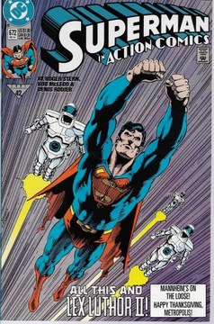 DC Superman Action Comics Komiks 672/1991 j.ang