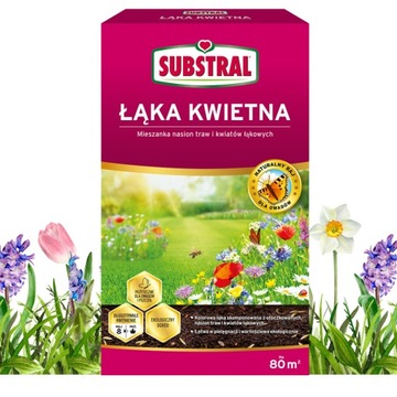 Łąka Kwietna Mieszanka Nasion Traw i Kwiatów Polnych 800g Substral HIT