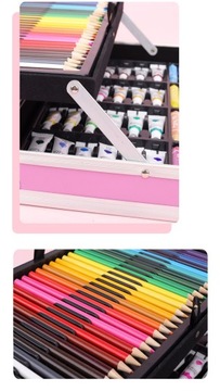 ХУДОЖЕСТВЕННЫЙ НАБОР ДЛЯ РАСКРАСКИ ЕДИНОРОГА ЧЕМОДАН РОЗОВЫЙ РУЧКИ ДЛЯ КИШЕЧНИКА