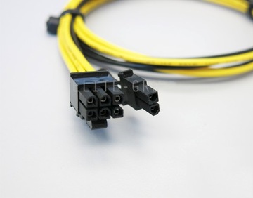 2XPCI-E Кабель графического процессора, 50 см, 6 контактов на 6+2 контакта, штекер, 18 AWG