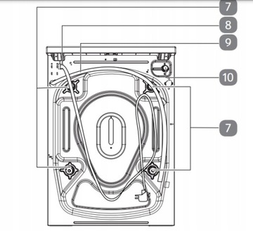 ДЕШЕВАЯ ОТДЕЛЬНО СТОЯЩАЯ СТИРАЛЬНАЯ МАШИНА ТИХАЯ 7 КГ A+++ LED БЕЛАЯ 15 ПРОГРАММ 1000 ОБ/МИН 49 Л