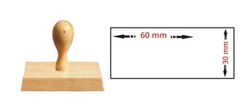 GRYF PIECZĄTKA RĘCZNA LOGO STEMPEL GRAFIKA 60x30