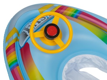 Надувной круг для детского бассейна, сиденье, руль, звуковой сигнал.