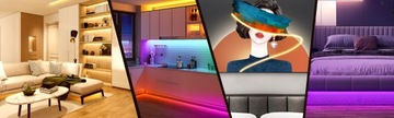 RGB СВЕТОДИОДНАЯ ЛЕНТА 5м USB LEDs 5050 УДАЛЕННОЕ ПРИМЕНЕНИЕ Подарок на День Св. Николая