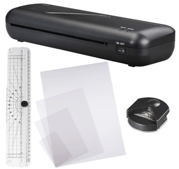 ZESTAW LAMINATOR A4 HAMA GILOTYNA TRYMER ZAOKRĄGLACZ LAMINARKA HAMA DIN