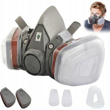 PÓŁMASKA DO OCHRONY DRÓG ODDECHOWYCH MASKA PRZECIWGAZOWA RESPIRATOR 6200