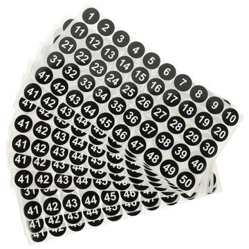 Naklejki samoprzylepne z kodem Qr 1-50