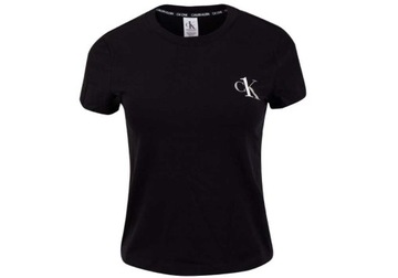 Calvin Klein koszulka r S t-shirt damska czarna HIT QS6356E001