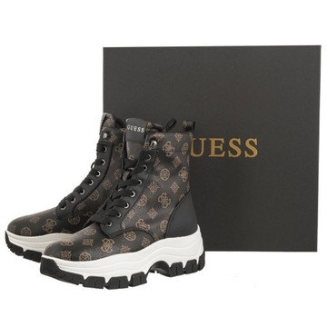 Buty Botki Guess Bissonn FL8BINFAL12 Brocr Brązowy