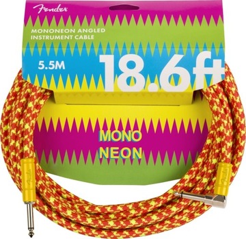 Kabel gitarowy Fender MonoNeon 18,6' Angl przewód instrumentalny 5,5 mb