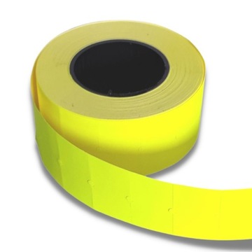 METKI CENÓWKI F1 PROSTE 21,5X12 ŻÓŁTE 5 ROLEK