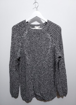 H&M sweter bawełna akryl melanż L