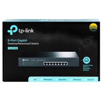 ПЕРЕКЛЮЧАТЕЛЬ TP-LINK TL-SG1008 8-ПОРТОВЫЙ 10/100/1000 НОВЫЙ