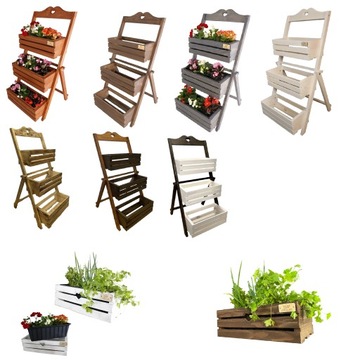 Клумба гербарий горшок ярусная лестница цветы травы dRegal Palisander