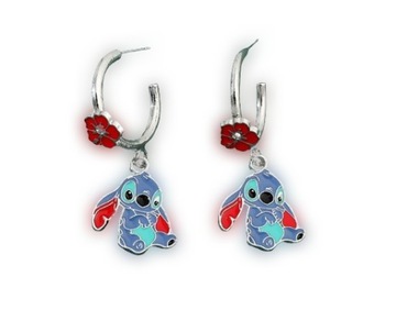 Kolczyki Dziecięce Stich Disney Lilo & Stitch wiszące okrągle