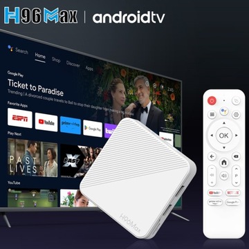 Smart TV Box H96 Max Android 14 WiFi6 BT Pilot Control 4K Quad Core