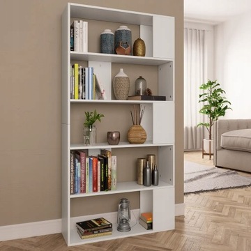 vidaXL Книжный шкаф/разделитель Белый 80x24x159 см ДСП