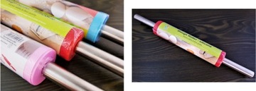 WAŁEK DO CIASTA SILIKONOWY METALOWE RĄCZKI CIASTO