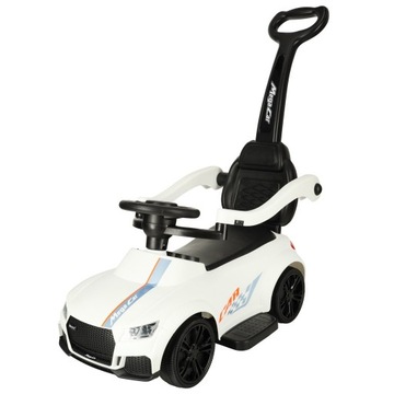 Машинка-толкач со звуком и светом. Белый.