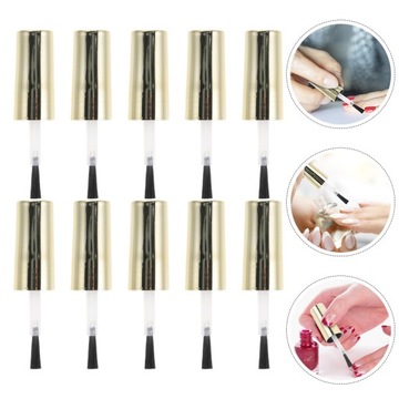 Кисточка для геля для ногтей. Крышки от бутылочек с лаком.