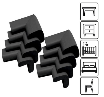 Piankowe Zabezpieczenie Narożników Kantów Ochrona na Narożniki Stołu Czarne