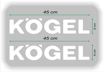 NAKLEJKI KOGEL - 2 szt. - BIAŁE do 45 cm